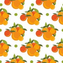 Peaches and apricots vector seamless
