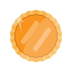 Isolated golden coin image. Vector illustration design