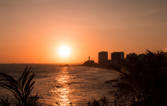 Salvador Bahia Brazil - Sunset at Barra Lighthouse