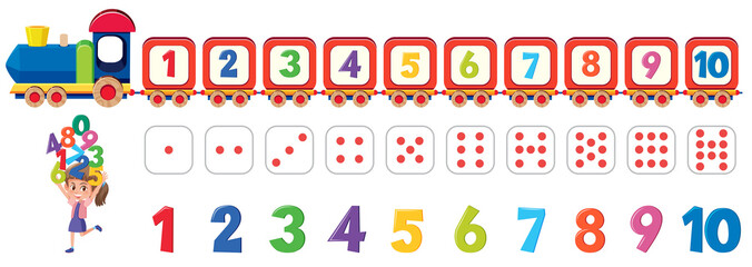 Math dice number element