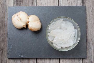Peeled  Sweet and Fresh, Tropical Healthy Refreshment Fruit.