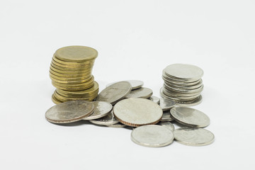 Still life.Staircase of money,Concept of financial planning and savings.