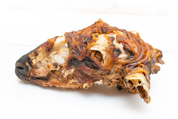 Sheep head ready to crush