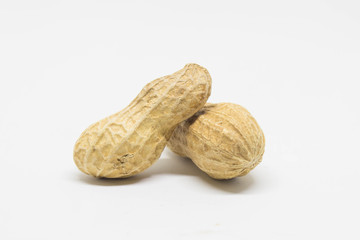 peanuts on a white background