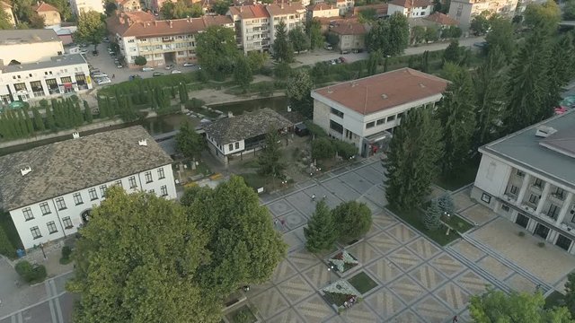 Aerial Troyan-Bulgaria Downtown
