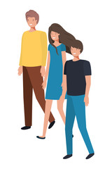 group of people standing avatar character