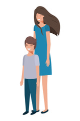 mother and son avatar character