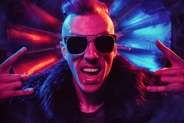 cool rock party man