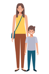 mother and son avatar character