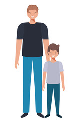 Fototapeta premium father and son avatar character