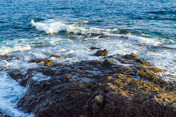 Coastline in the small fishing village of Alcala.  Tenerife. Canary Islands..Spain