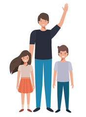 father with his children avatar character