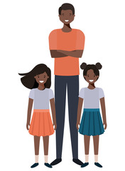father with his children avatar character