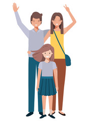 beautiful family avatar character