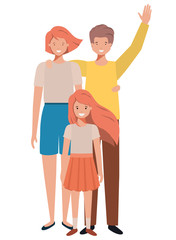 beautiful family avatar character