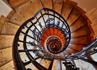Old spiral staircase