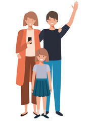 beautiful family avatar character