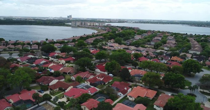 Aerial Footage of the Sand Lake Road Area, Dr. Phillips, Orlando FL