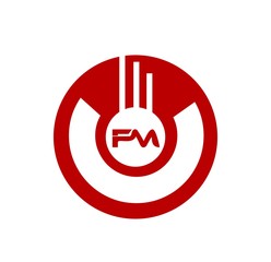 simple fm radio signal icon and vector  logo