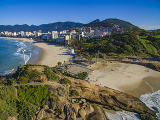 Arpoador Beach, Devil's Beach, Ipanema district of Rio de Janeiro Brazil, South America. 