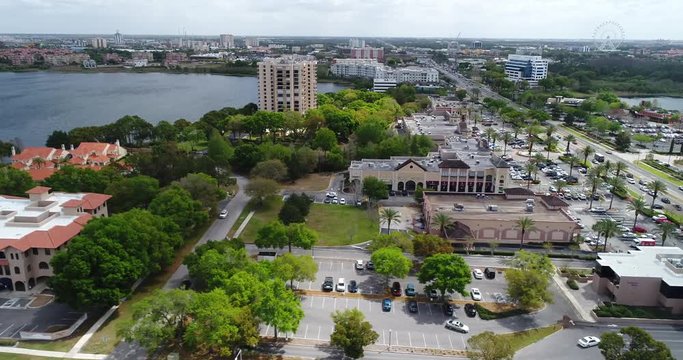 Aerial Footage of the Sand Lake Road Area, Dr. Phillips, Orlando FL