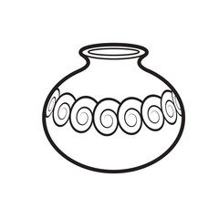 isolated water pot with design vector illustration