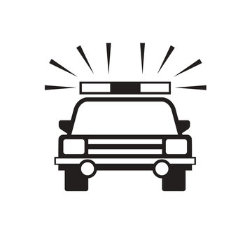 isolated polce car icon vector illustration