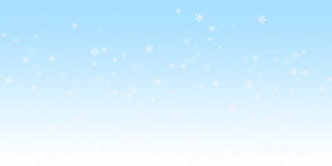 Sparse snowfall Christmas background. Subtle flyin