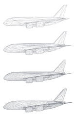 vector set of aircraft from triangular segments.