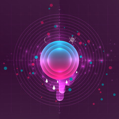 abstract vector background in blue and pink tones