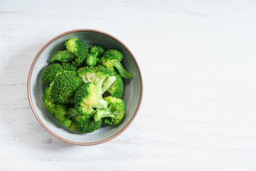 Fresh steamed broccoli