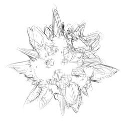 vector abstract star on background, points and dots