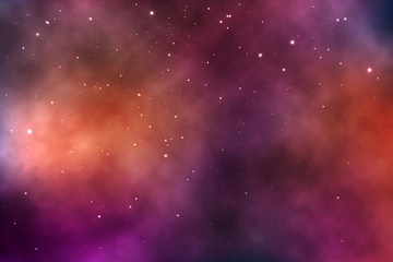 vector background of an infinite space with stars, galaxies, nebulae.