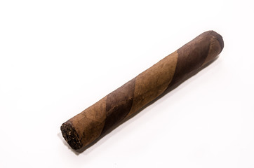 Traditional handmade cigar of tobacco leafs