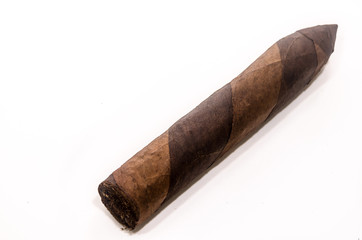 Traditional handmade cigar of tobacco leafs