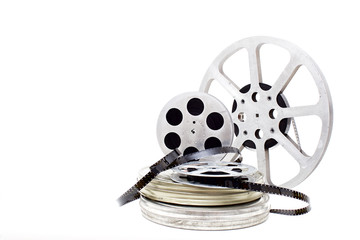 film reel on white background