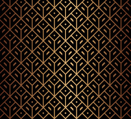 Geometric Triangular Triangle Art Deco Pattern