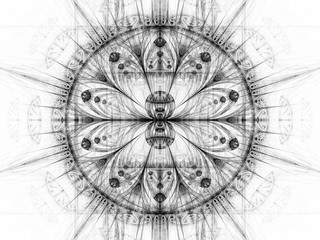 Fototapeta na wymiar surreal Futuristic digital 3d design art abstract background fractal illustration for meditation and decoration wallpaper