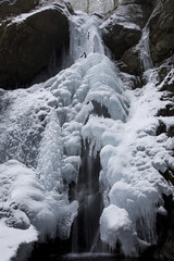 凍った滝谷