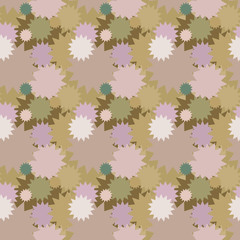 Seamless background pattern with various colored circles.