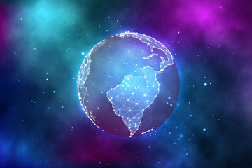 vector earth planet on bright