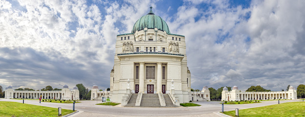 Die Friedhofskirche Zum Heiligen Karl Borromäus auf dem Zentralfriedhof in Wien