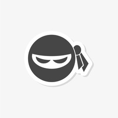 Obraz na płótnie Canvas Ninja sticker, samurai logo 