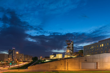 Katowice: New Architecture by late blue hour