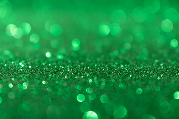 Christmas New Year Valentine Day Green Glitter background. Holiday abstract texture fabric. Element, flash.