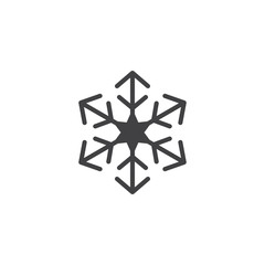 Snowflake vector icon. filled flat sign for mobile concept and web design. Freeze solid icon. Symbol, logo illustration. Pixel perfect vector graphics