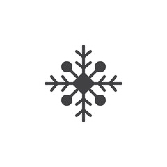 Snowflake vector icon. filled flat sign for mobile concept and web design. Freeze solid icon. Symbol, logo illustration. Pixel perfect vector graphics