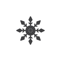 Snowflake vector icon. filled flat sign for mobile concept and web design. Snow winter solid icon. Symbol, logo illustration. Pixel perfect vector graphics