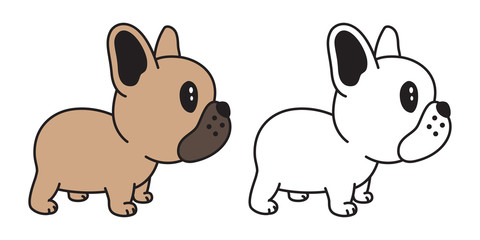 Obraz na płótnie Canvas dog vector french bulldog icon cartoon character pug logo illustration symbol