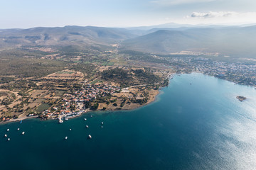 Obraz premium Aerial view of a summer site.